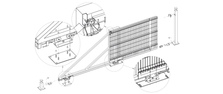 SCHEMAT MONTAŻU BRAMY PRZESUWNEJ