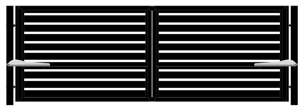 Double-leaf gate