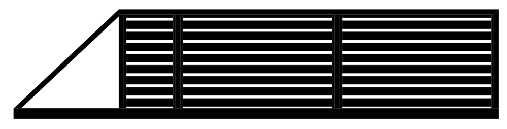 Self-supporting (sliding) gate